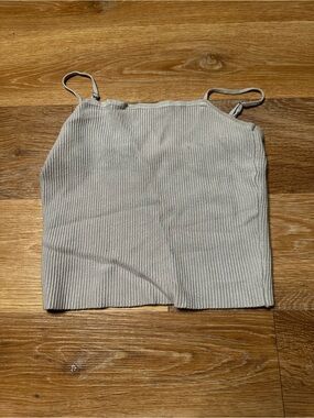 Abercrombie Ribbed Baby Knit Cami Tank - Light blue